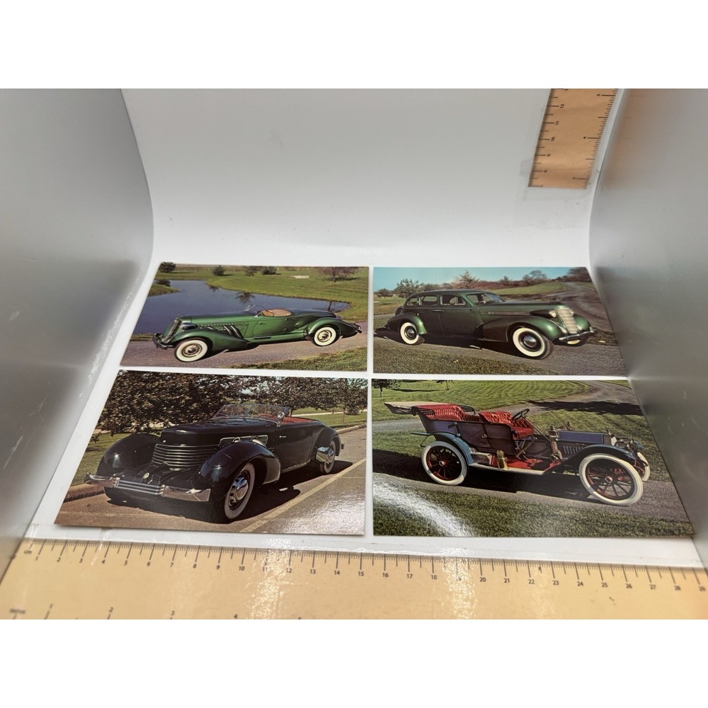 Vintage Car Postcards Automobilorama Gene Zimmerman American Rarest Car Set Of 4